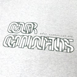 COLOR COMMUNICATIONS LONG SLEEVE カラーコミュニケーションズ ロングスリーブTシャツ DRIP EMB LINE by HIROKI MURAOKA ASH 刺繍ロゴ スケートボード スケボー 3