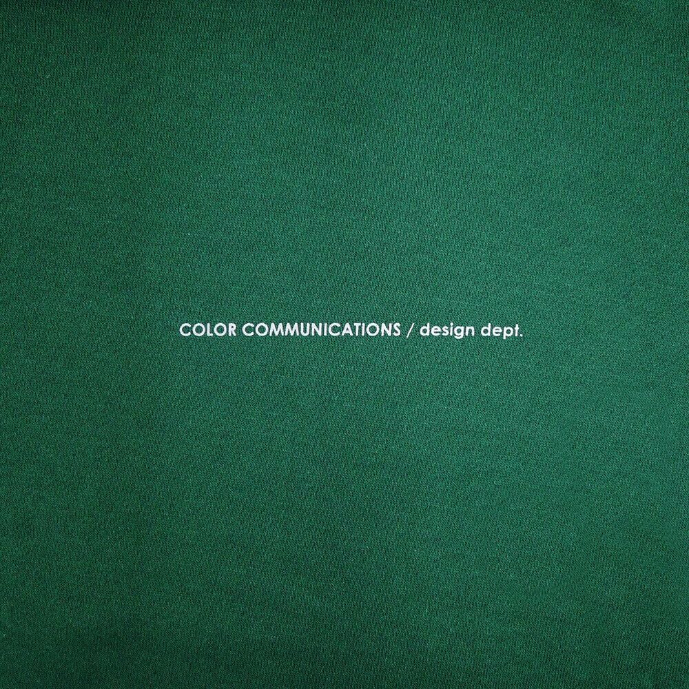 COLOR COMMUNICATIONS HOOD カラーコミュニケーションズ パーカー DRIP EMB LETTER SPOT IVY GREEN 刺繍ロゴ スケートボード スケボー 3