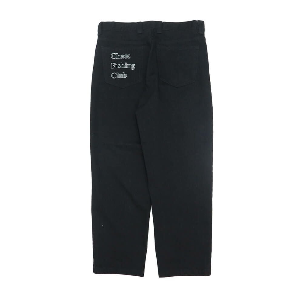 CHAOS FISHING CLUB JEANS カオスフィッシングクラブ パンツ ジーンズ RUN & GUN DENIM BLACK スケートボード スケボー 7