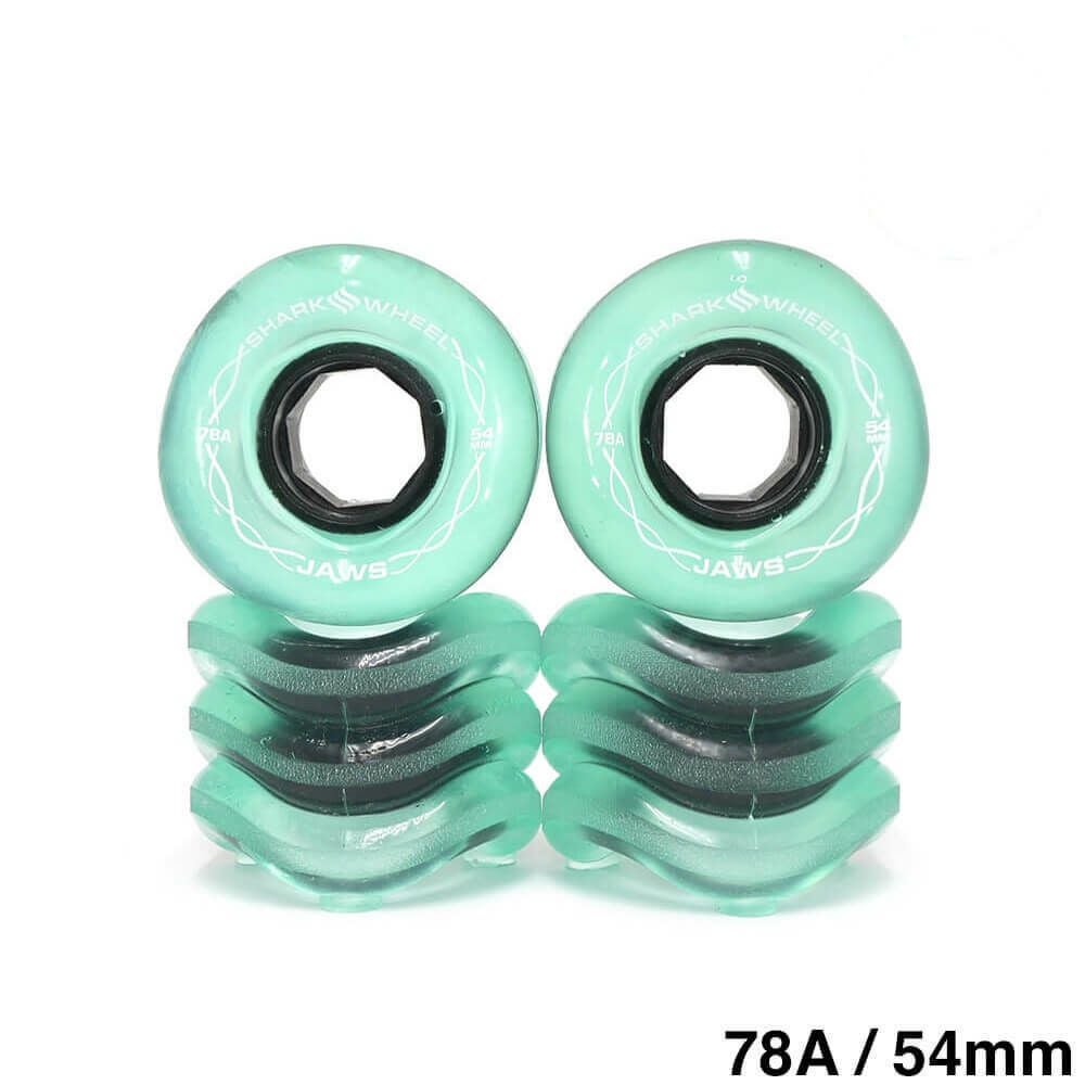 SHARK WHEEL シャークウィール ソフトウィール（クルーザー） JAWS TRANSPARENT（78A） EMERALD 54mm スケートボード スケボー