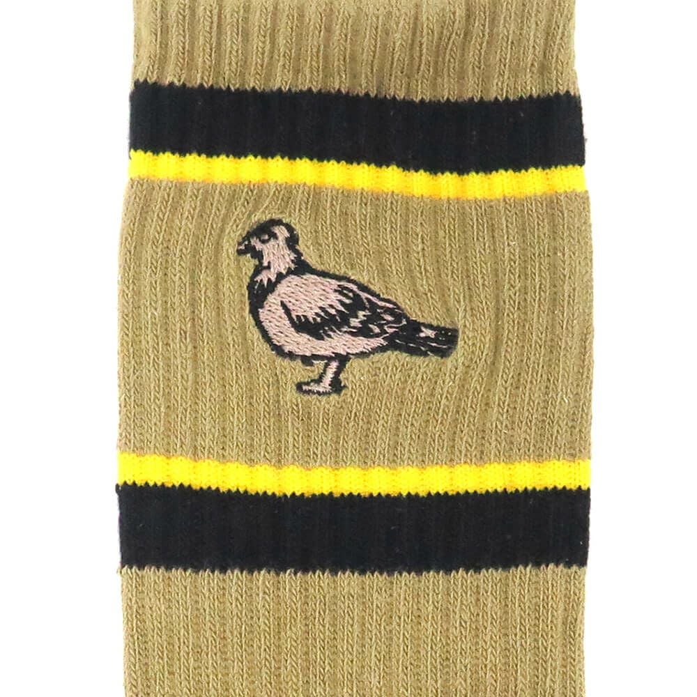ANTIHERO SOCKS アンチヒーロー ソックス 靴下 BASIC PIGEON EMB KHAKI/BLACK/GOLD スケートボード スケボー 4