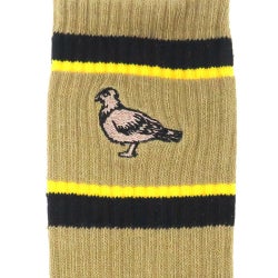 ANTIHERO SOCKS アンチヒーロー ソックス 靴下 BASIC PIGEON EMB KHAKI/BLACK/GOLD スケートボード スケボー 4