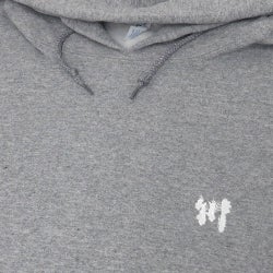 KAWA HOOD 川 パーカー 1POINT GREY/WHITE 刺繍ロゴ スケートボード スケボー 1