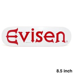EVISEN DECK エビセン デッキ TEAM EVI-LOGO WHITE 8.5 スケートボード スケボー