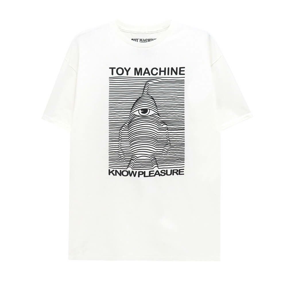 TOY MACHINE T-SHIRT トイマシーン Tシャツ TOY DIVISION WHITE/BLACK スケートボード スケボー 