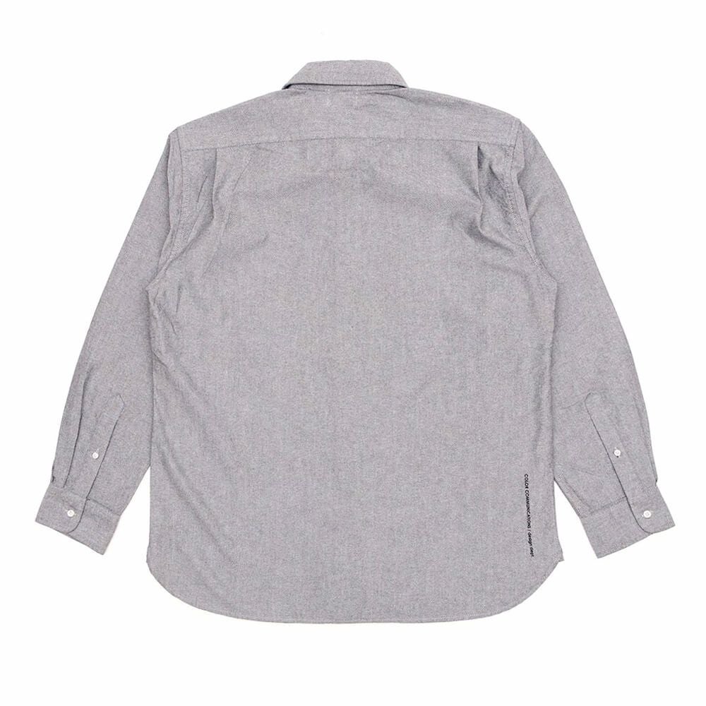 COLOR COMMUNICATIONS LONG SLEEVE カラーコミュニケーションズ 長袖シャツ DRIP EMB OXFORD GREY スケートボード スケボー 3