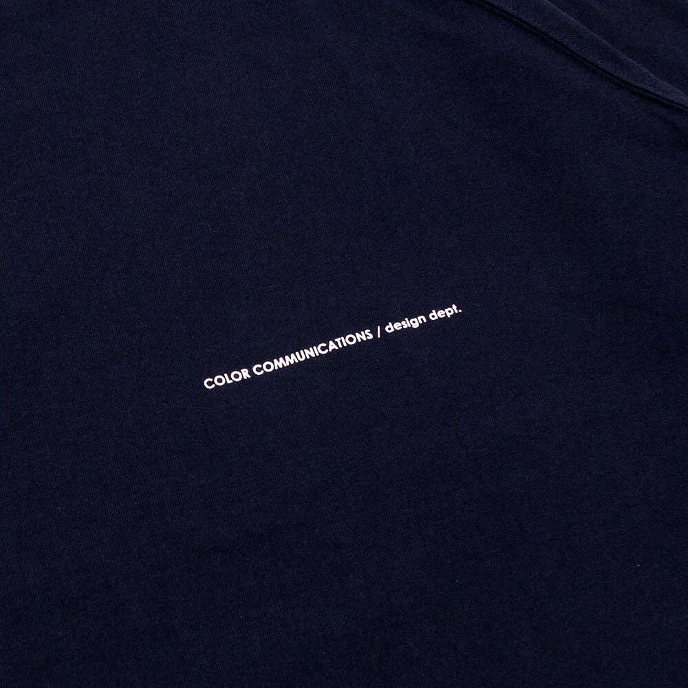 COLOR COMMUNICATIONS LONG SLEEVE カラーコミュニケーションズ 7分袖Tシャツ HANDWRITE CHAIN LETTER NAVY スケートボード スケボー 2