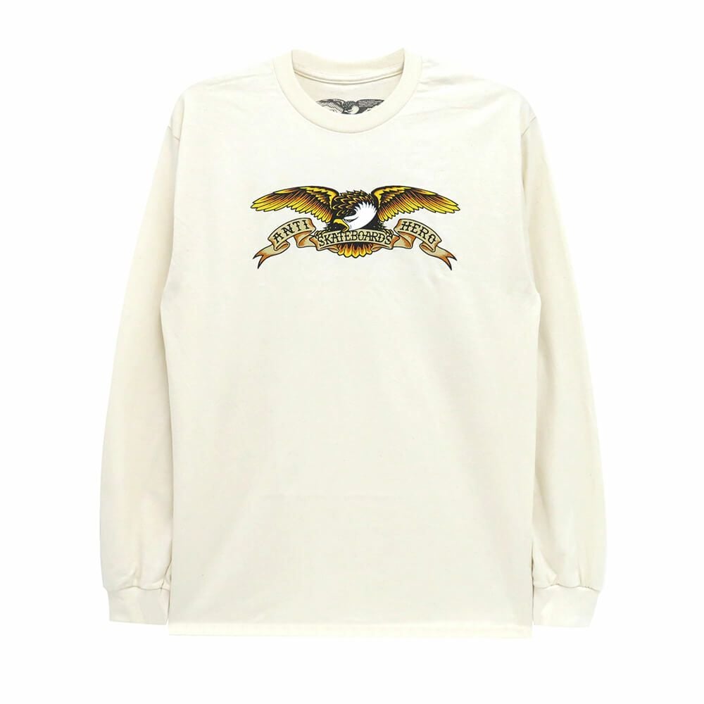 ANTIHERO LONG SLEEVE アンチヒーロー ロングスリーブTシャツ EAGLE NATURAL スケートボード スケボー 