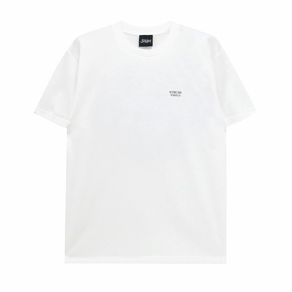 STRUSH T-SHIRT ストラッシュ Tシャツ GHOST DANCE ART BY WOODBRAIN WHITE スケートボード スケボー 1