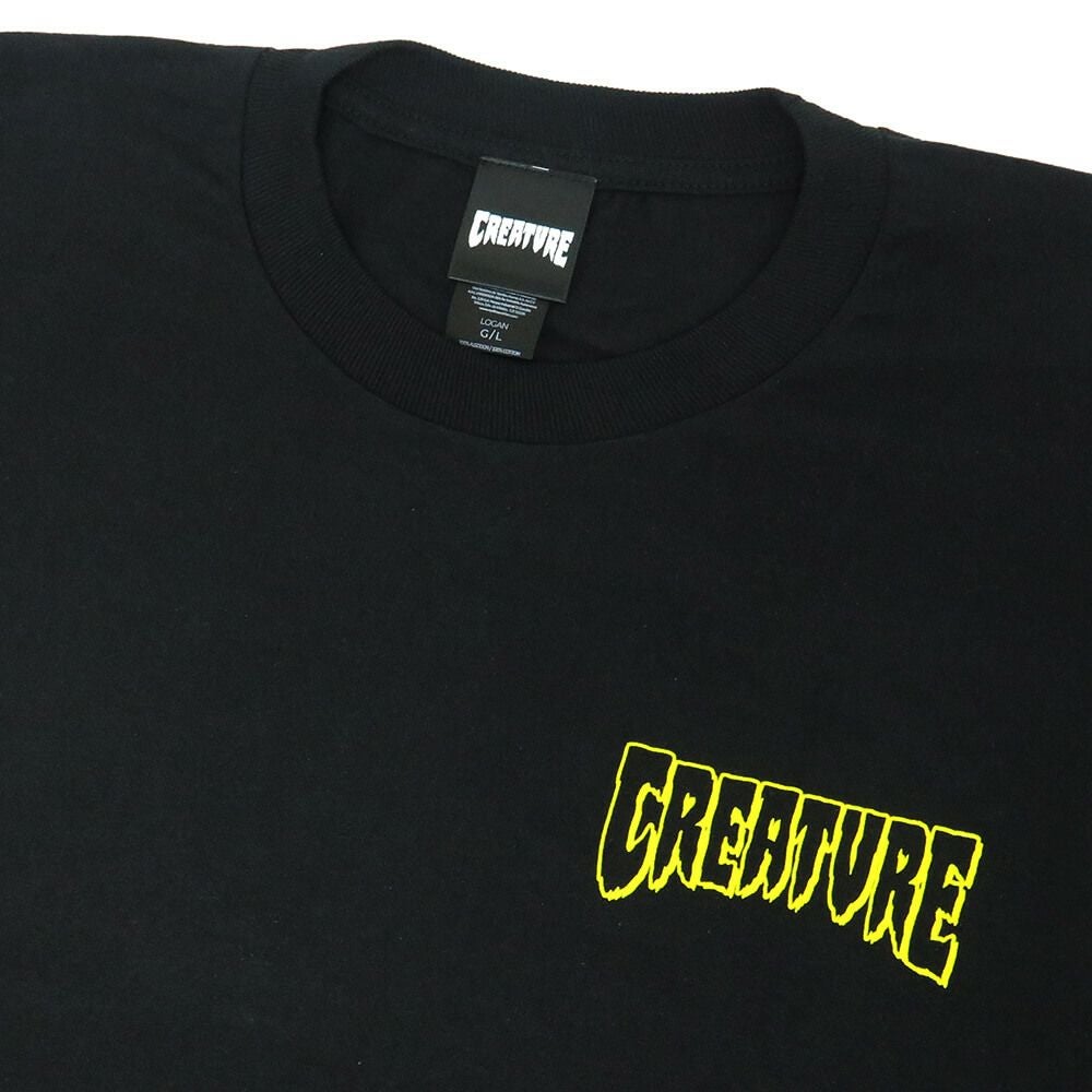 CREATURE T-SHIRT クリーチャー Tシャツ BRAINWASH BLACK スケートボード スケボー 2