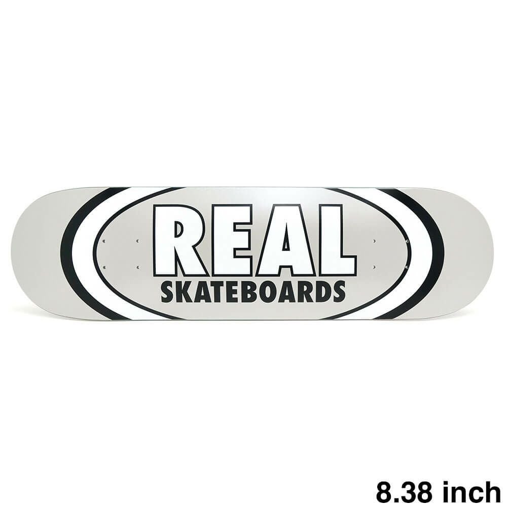 REAL DECK リアル デッキ TEAM CLASSIC OVAL WHITE 8.38 スケートボード スケボー
