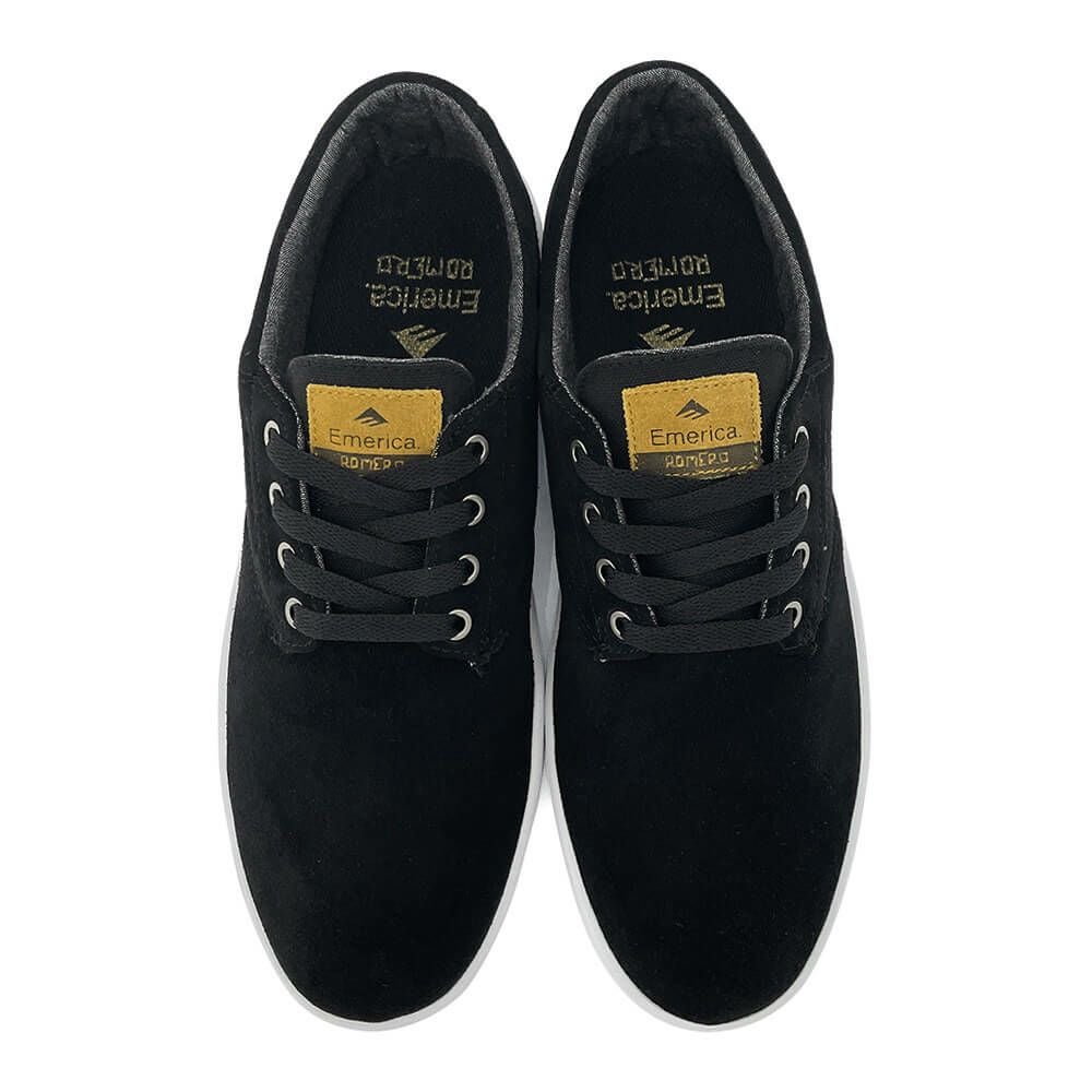 EMERICA SHOES エメリカ シューズ スニーカー THE ROMERO LACED BLACK/BLACK/WHITE スケートボード スケボー 1