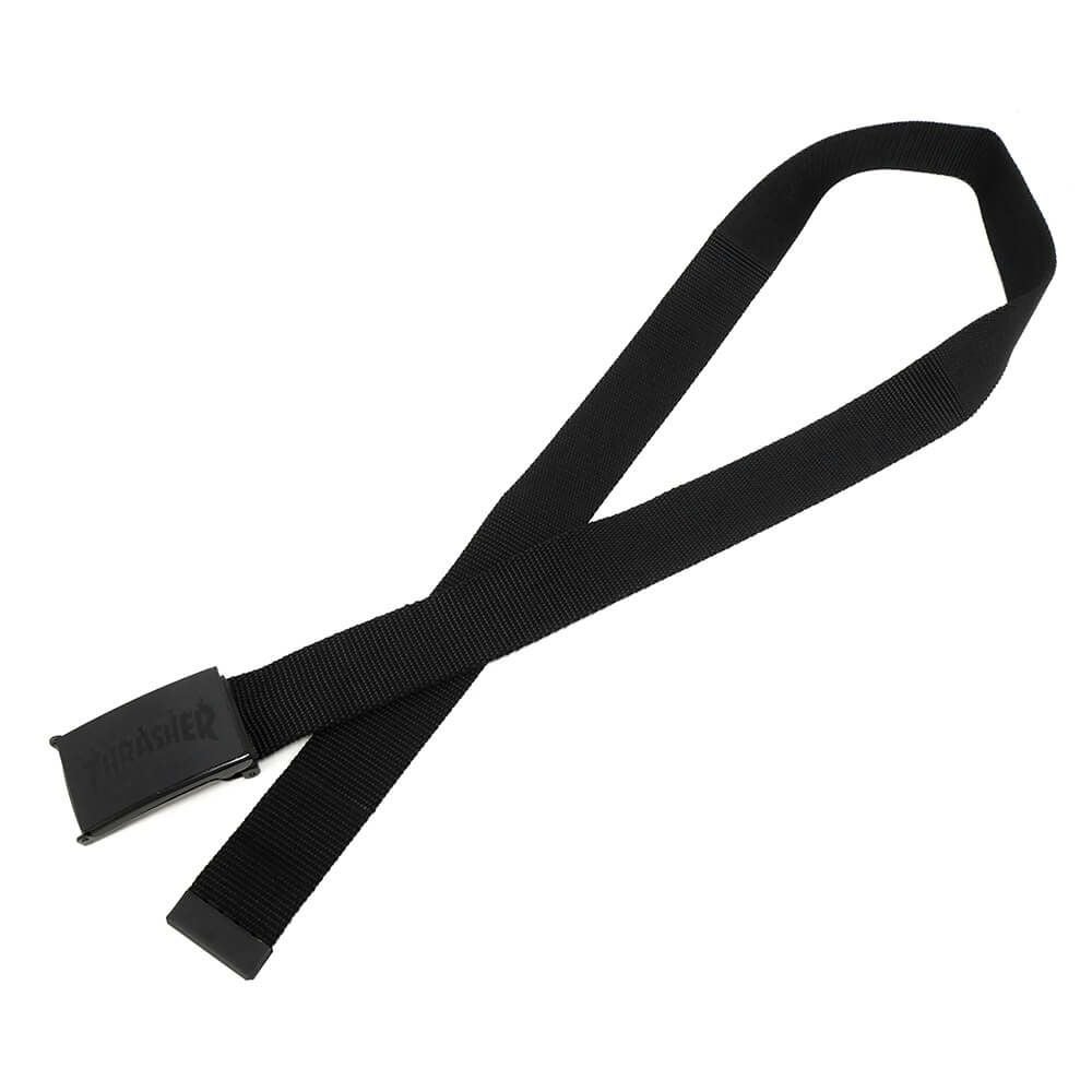 THRASHER BELT スラッシャー ベルト FLAME WEB BELT BLACK（US企画