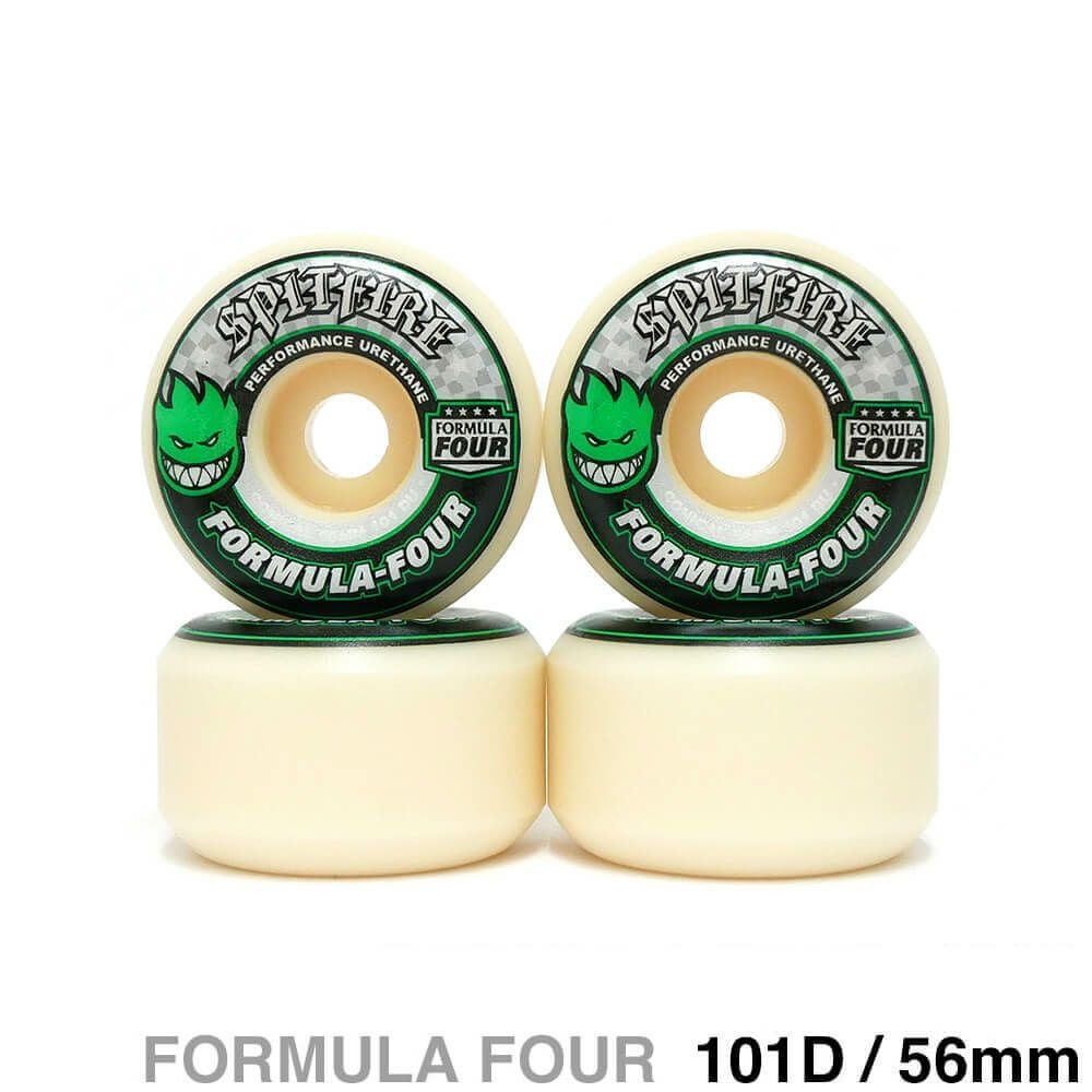 SPITFIRE WHEEL スピットファイヤー ウィール FORMULA FOUR (F4) CONICAL 101D GREEN PRINT 56mm スケートボード スケボー