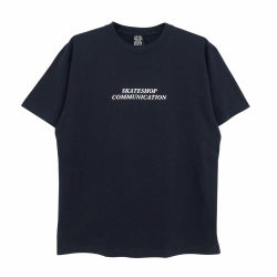 CALIFORNIA STREET T-SHIRT カリフォルニアストリート Tシャツ SKATESHOP COMMUNICATION NAVY スケートボード スケボー