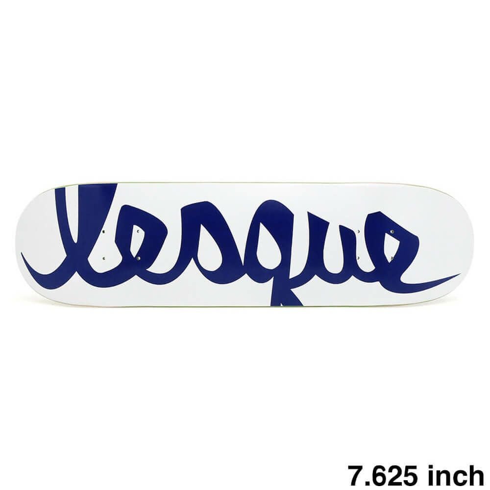 LESQUE DECK レスケ デッキ TEAM LOGO WHITE/NAVY 7.625 スケートボード スケボー