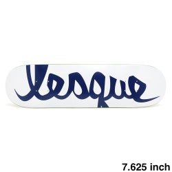 LESQUE DECK レスケ デッキ TEAM LOGO WHITE/NAVY 7.625 スケートボード スケボー