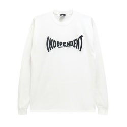 INDEPENDENT LONG SLEEVE インディペンデント ロングスリーブTシャツ SPAN WHITE スケートボード スケボー 