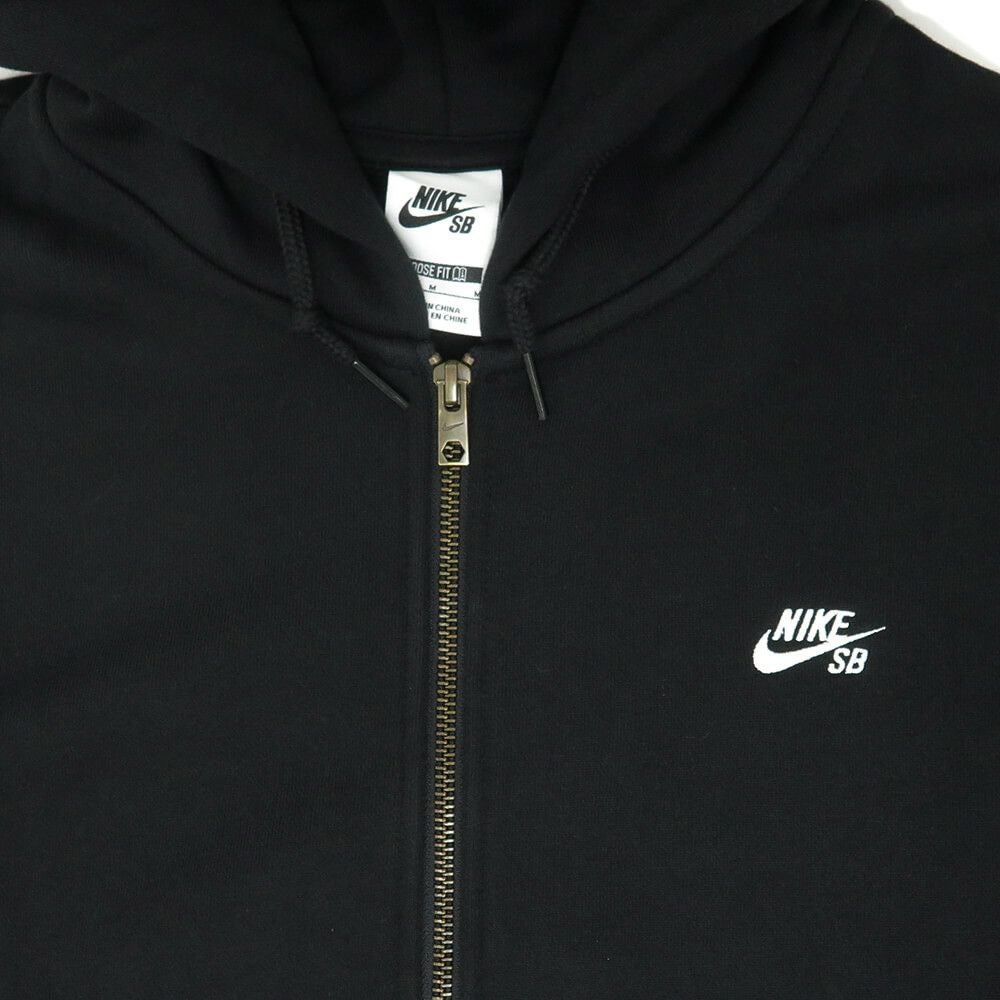 NIKE SB HOOD ナイキSB パーカー ESSENTIAL FLEECE FULL ZIP FZ8797-010 BLACK/WHITE スケートボード スケボー 2