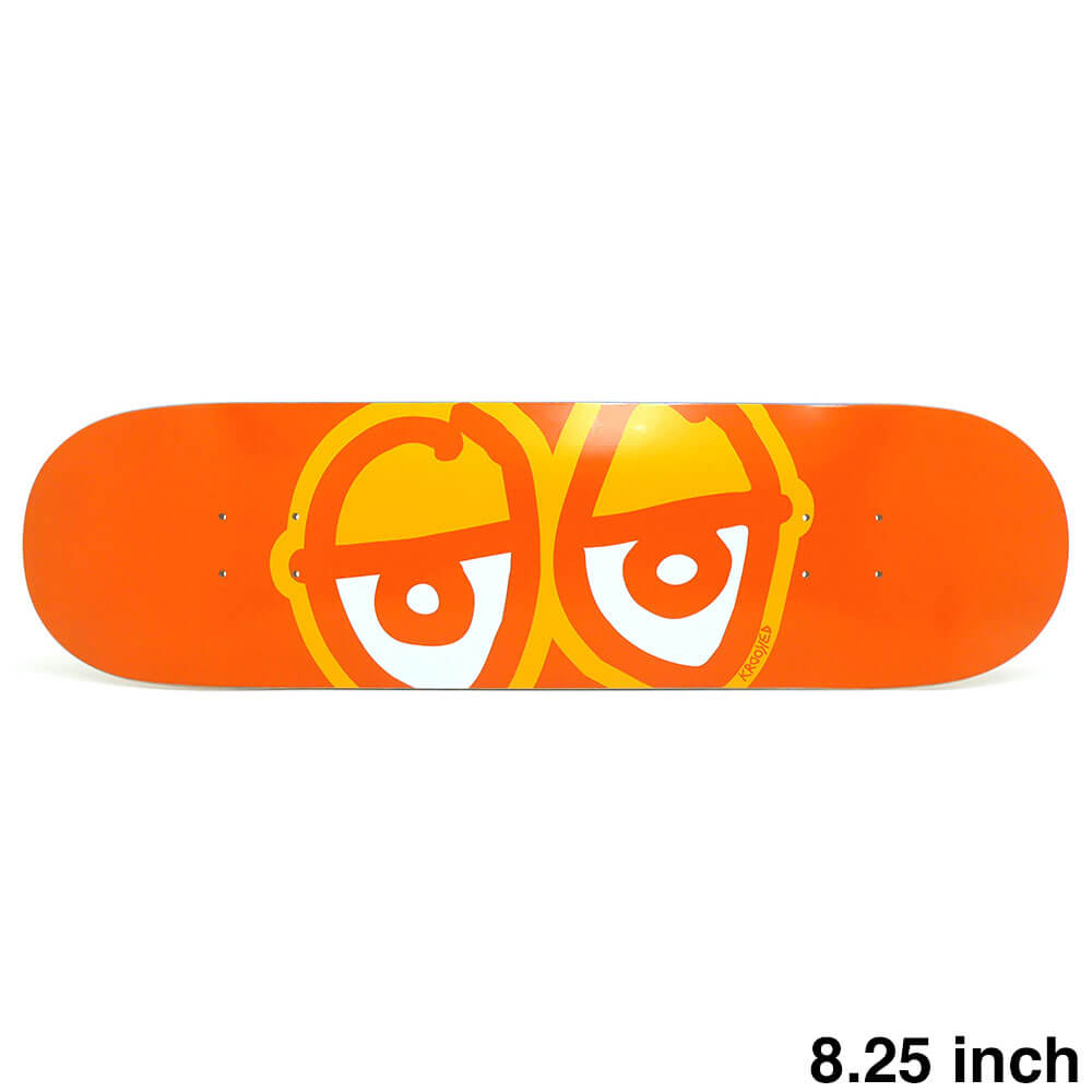 KROOKED DECK クルキッド デッキ TEAM EYES ORANGE 8.25 スケートボード スケボー