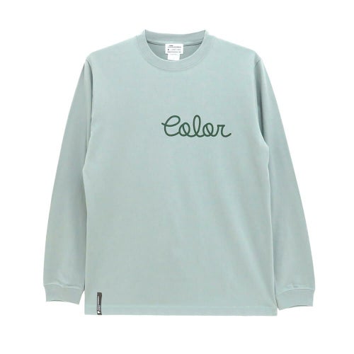 COLOR COMMUNICATIONS LONG SLEEVE カラーコミュニケーションズ ロングスリーブTシャツ HANDWRITE 2 SMOKEY GREEN スケートボード スケボー 