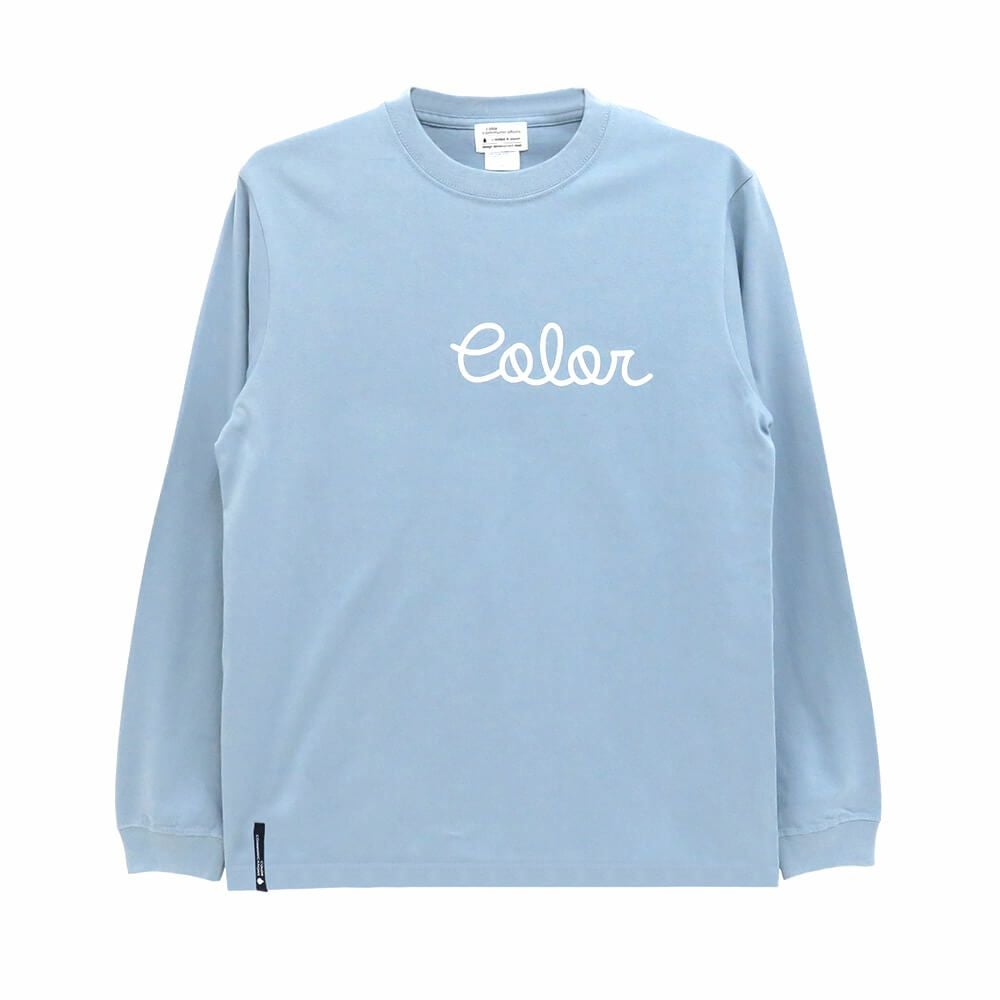 COLOR COMMUNICATIONS LONG SLEEVE カラーコミュニケーションズ ロングスリーブTシャツ HANDWRITE 2 ACID BLUE スケートボード スケボー 