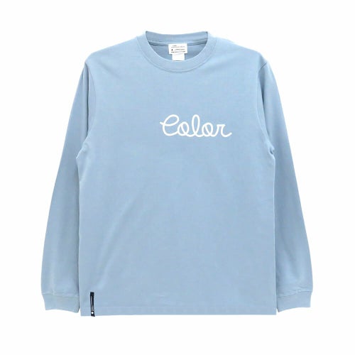 COLOR COMMUNICATIONS LONG SLEEVE カラーコミュニケーションズ ロングスリーブTシャツ HANDWRITE 2 ACID BLUE スケートボード スケボー 