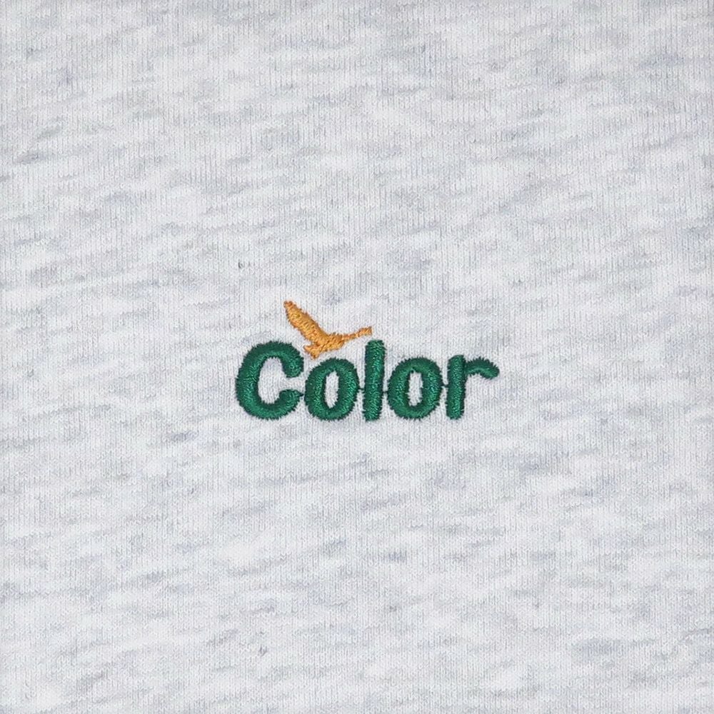 COLOR COMMUNICATIONS CREW SWEAT カラーコミュニケーションズ トレーナー WAWA OWL EMB LETTER ASH 刺繍ロゴ スケートボード スケボー 3