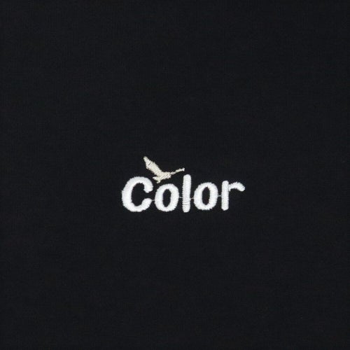 COLOR COMMUNICATIONS CREW SWEAT カラーコミュニケーションズ トレーナー WAWA OWL EMB LETTER BLACK 刺繍ロゴ スケートボード スケボー 3