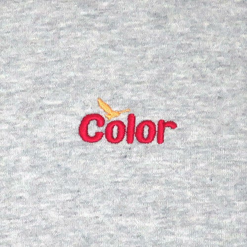 COLOR COMMUNICATIONS HOOD カラーコミュニケーションズ パーカー WAWA OWL EMB LETTER GREY 刺繍ロゴ スケートボード スケボー 3