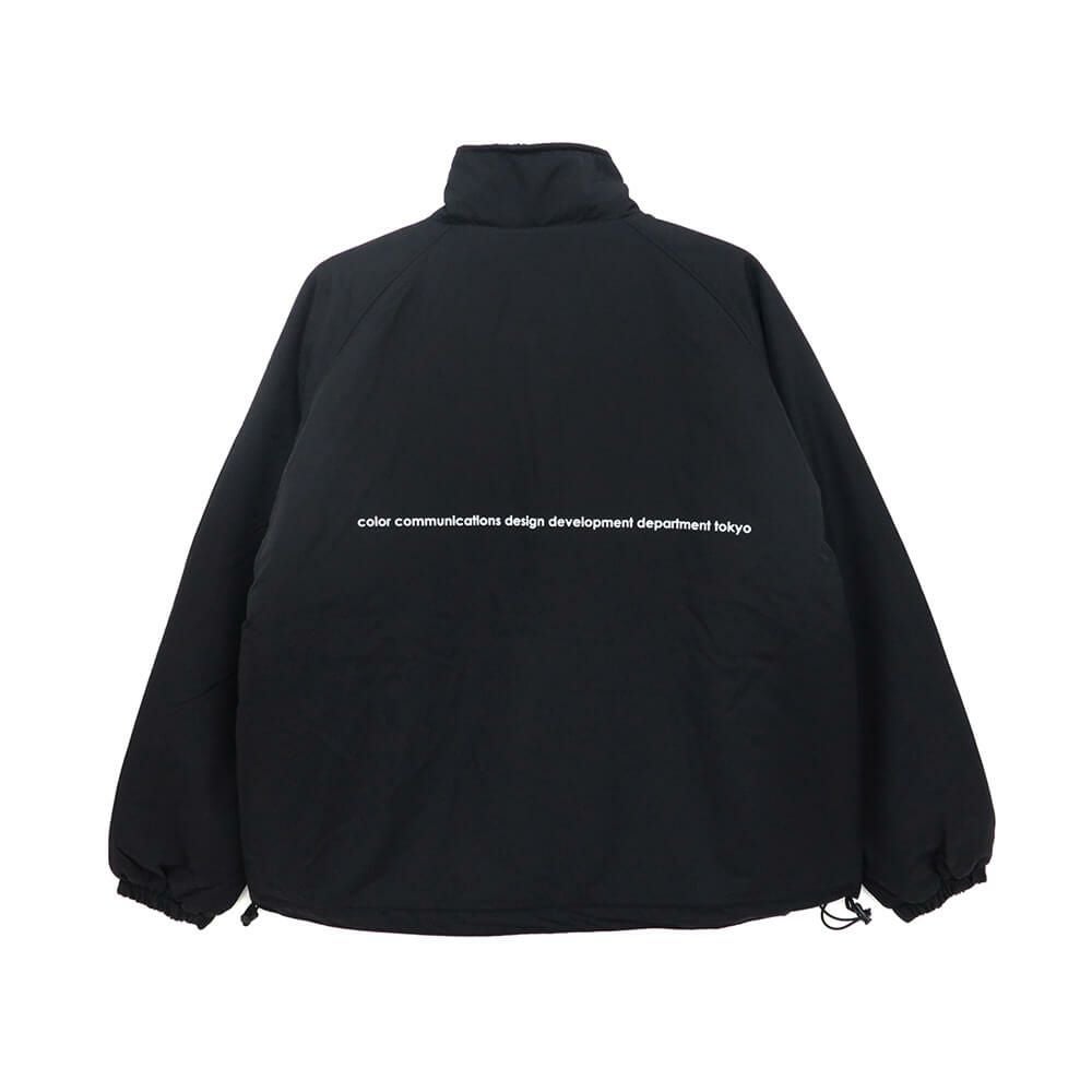 COLOR COMMUNICATIONS JACKET カラーコミュニケーションズ ジャケット DRIP EMB NYLON BOA REVERSIBLE BLACK/BLACK スケートボード スケボー 1