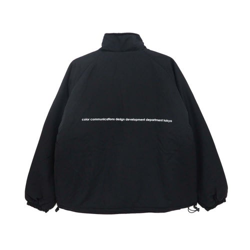 COLOR COMMUNICATIONS JACKET カラーコミュニケーションズ ジャケット DRIP EMB NYLON BOA REVERSIBLE BLACK/BLACK スケートボード スケボー 1
