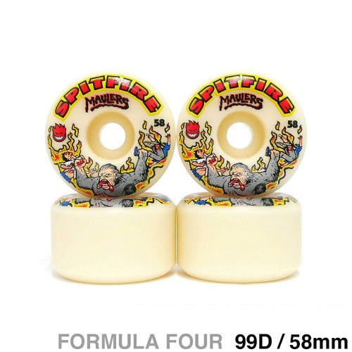 SPITFIRE WHEEL スピットファイヤー ウィール FORMULA FOUR (F4) CONICAL FULL 99D MAULERS 58mm スケートボード スケボー