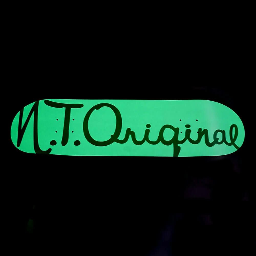 N.T.ORIGINAL DECK エヌティーオリジナル デッキ TEAM LOGO GLOW IN THE DARK 7.625 スケートボード スケボー 2