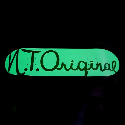N.T.ORIGINAL DECK エヌティーオリジナル デッキ TEAM LOGO GLOW IN THE DARK 7.5 スケートボード スケボー 2