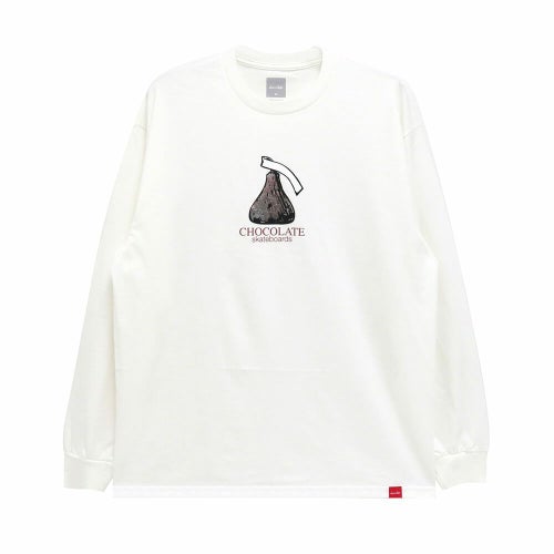 CHOCOLATE LONG SLEEVE チョコレート ロングスリーブTシャツ KISS WHITE スケートボード スケボー 