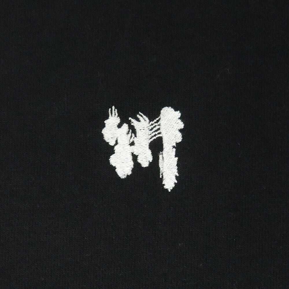 KAWA HOOD 川 パーカー 川 LOGO 1POINT ZIP BLACK/WHITE 刺繍ロゴ スケートボード スケボー 2