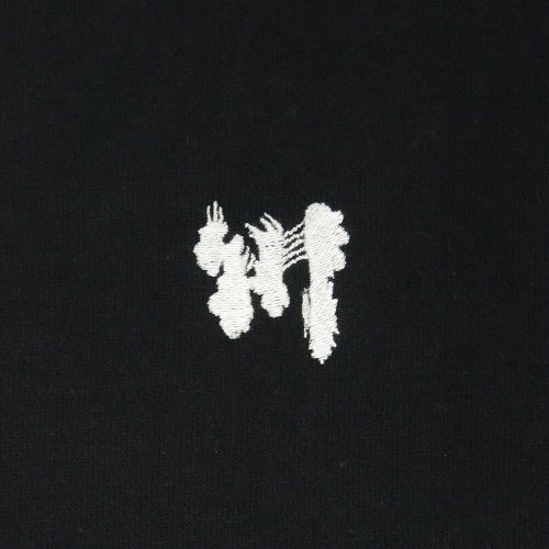 KAWA HOOD 川 パーカー 川 LOGO 1POINT ZIP BLACK/WHITE 刺繍ロゴ スケートボード スケボー 2