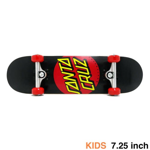 防水ケース付き SANTA CRUZ サンタクルーズ コンプリートセット スケートボード完成品（子供用） CLASSIC DOT SUPER MICRO BLACK 7.25 スケートボード スケボー