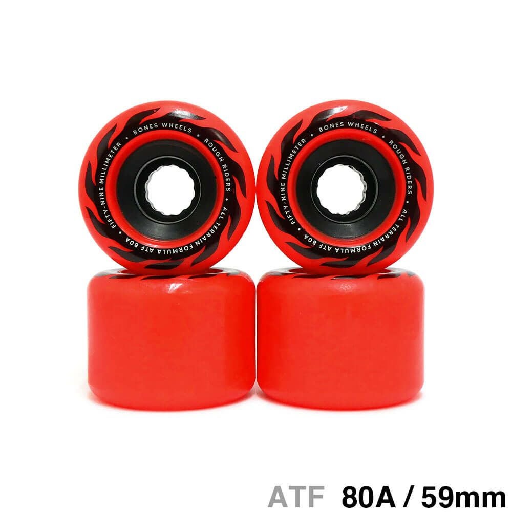 BONES WHEEL ボーンズ ソフトウィール（クルーザー） ATF ROUGH RIDERS ETERNAL FLAME（80A）赤 59mm スケートボード スケボー
