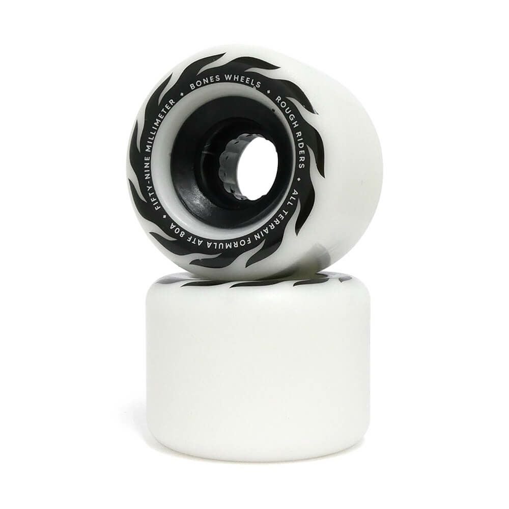 BONES WHEEL ボーンズ ソフトウィール（クルーザー） ATF ROUGH RIDERS ETERNAL FLAME（80A）白 59mm スケートボード スケボー 1