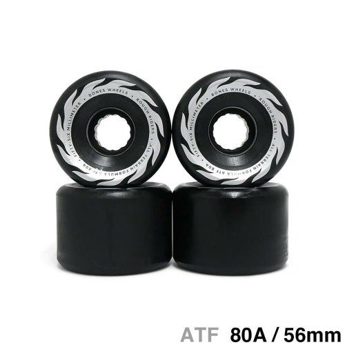 BONES WHEEL ボーンズ ソフトウィール（クルーザー） ATF ROUGH RIDERS ETERNAL FLAME（80A）黒 56mm スケートボード スケボー