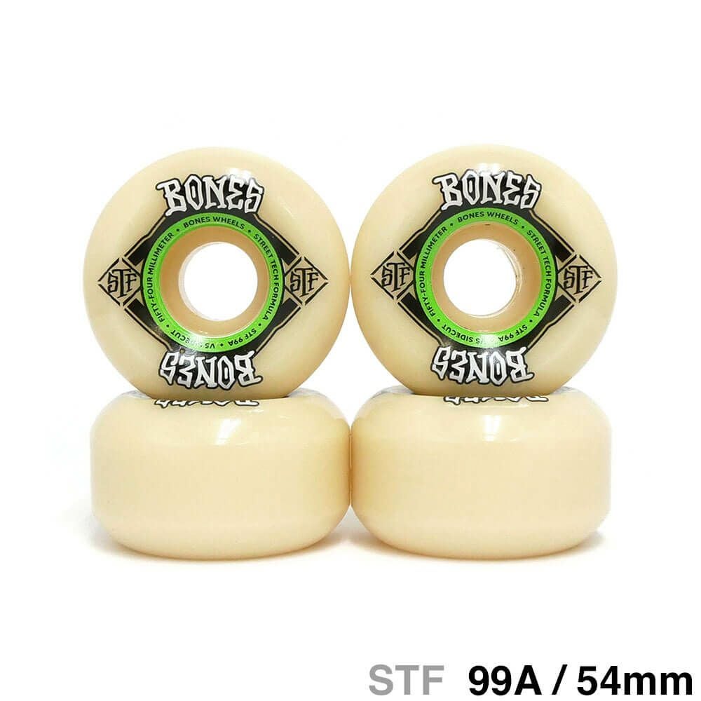 スケートボード BONES STF 52mm 99A V3 SLIMS BONES WHEELS STF Skateboard Wheels Ninety-Nines 52mm V3 Slims 99a
