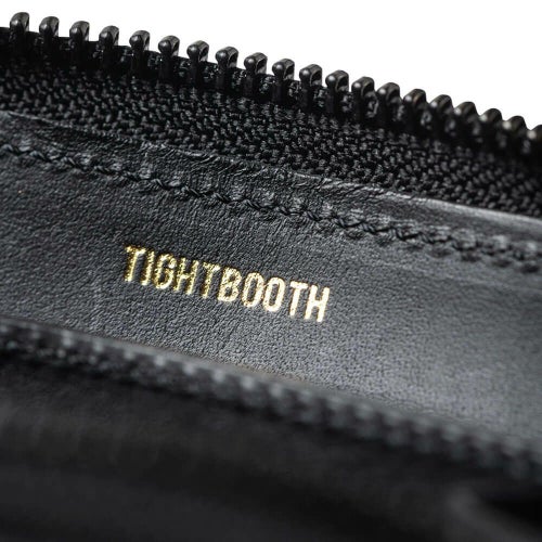 TIGHTBOOTH（TBPR）WALLET タイトブース サイフ LEATHER ZIP WALLET BLACK スケートボード スケボー 3