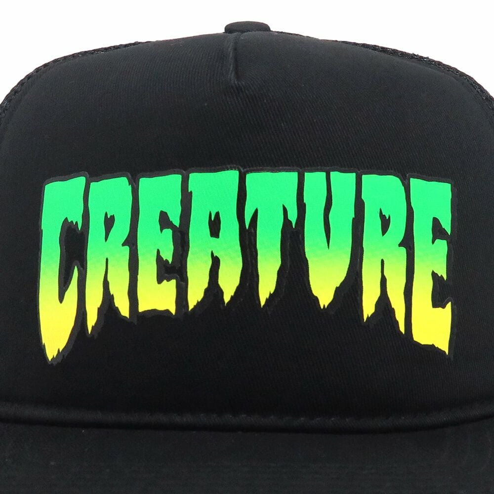 CREATURE MESHCAP クリーチャー メッシュキャップ LOGO MESH BLACK スケートボード スケボー 4