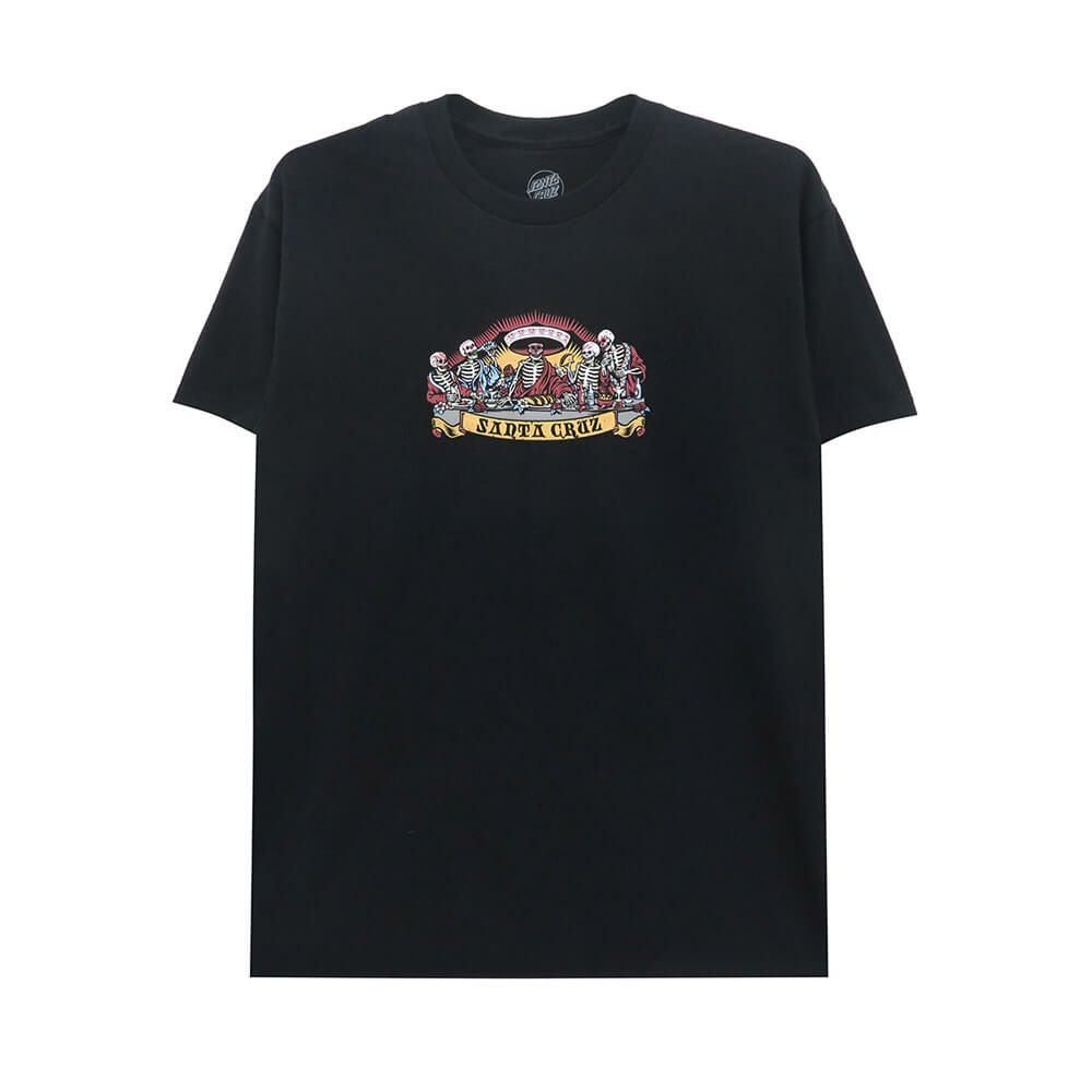 SANTA CRUZ T-SHIRT サンタクルーズ Tシャツ GUZMAN DEAD DINERS FRONT BLACK スケートボード スケボー 