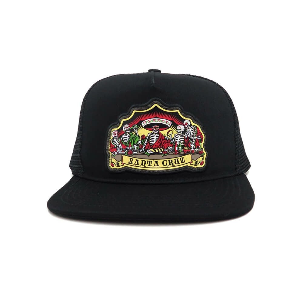 SANTA CRUZ MESHCAP サンタクルーズ メッシュキャップ GUZMAN DEAD DINERS SNAPBACK BLACK/BLACK スケートボード スケボー 1