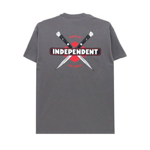  INDEPENDENT T-SHIRT インディペンデント Tシャツ TOOLS OF THE TRADE CHARCOAL スケートボード スケボー 