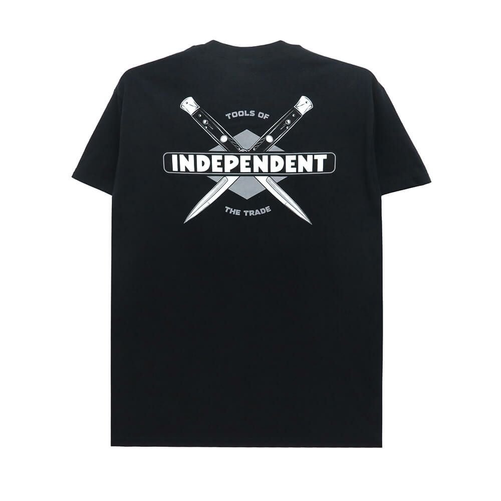  INDEPENDENT T-SHIRT インディペンデント Tシャツ TOOLS OF THE TRADE BLACK スケートボード スケボー 