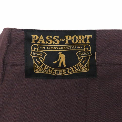 PASS~PORT PANTS パスポート パンツ ジーンズ HERRINGBONE LEAGUES CLUB DARK PLUM スケートボード スケボー 7